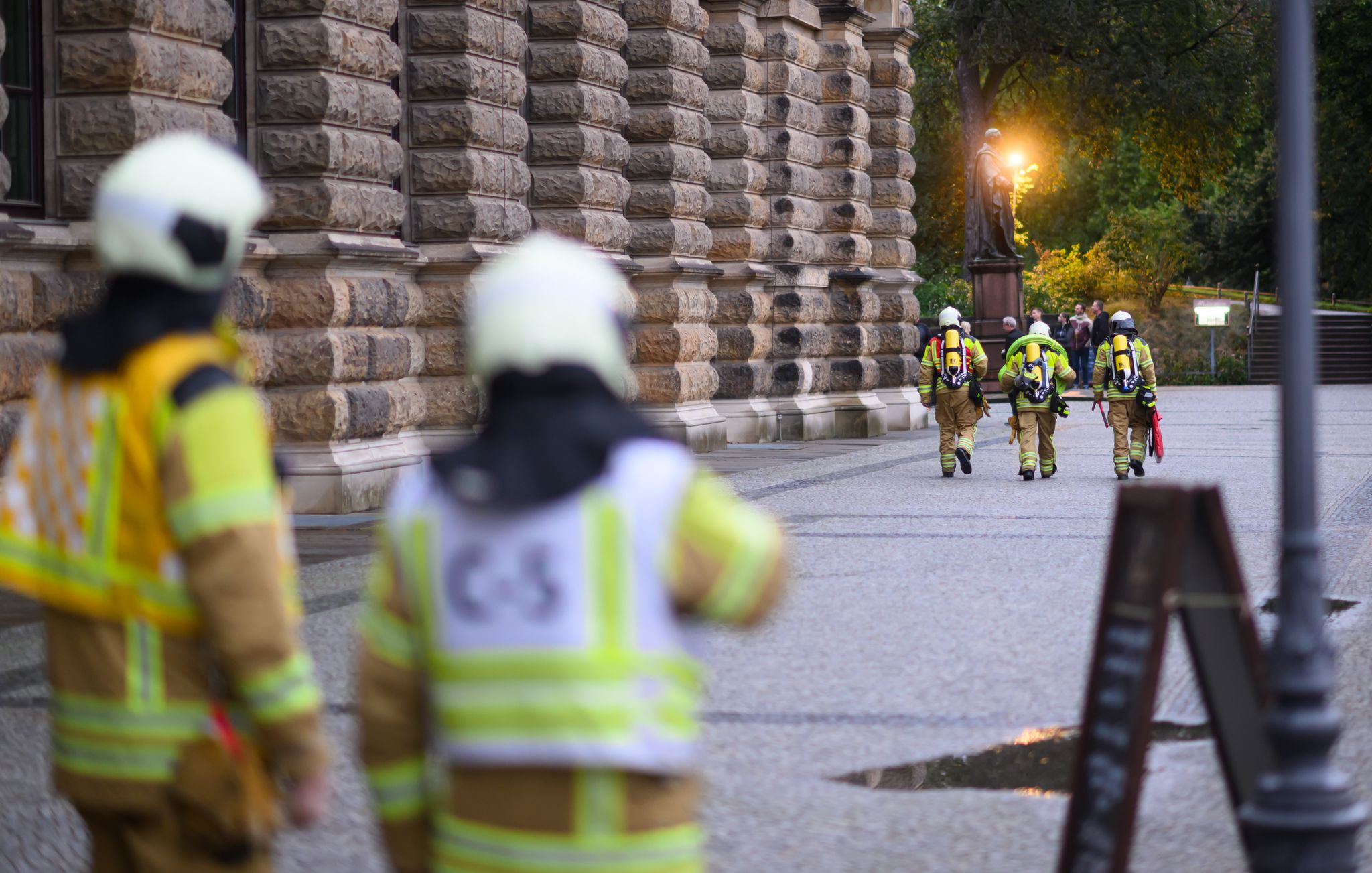 Feuerwehreinsatz am Dresdner Zwinger