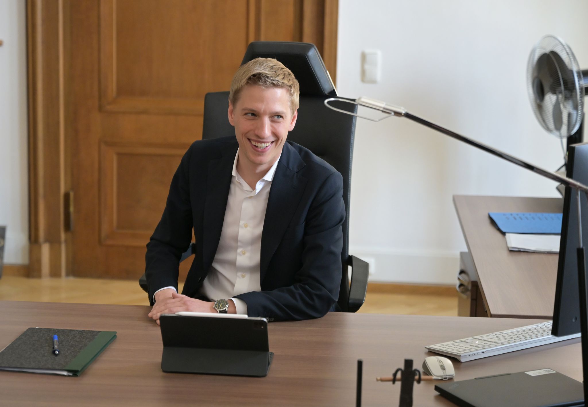 Pressekonferenz mit Münchens Oberbürgermeister Dominik Krause