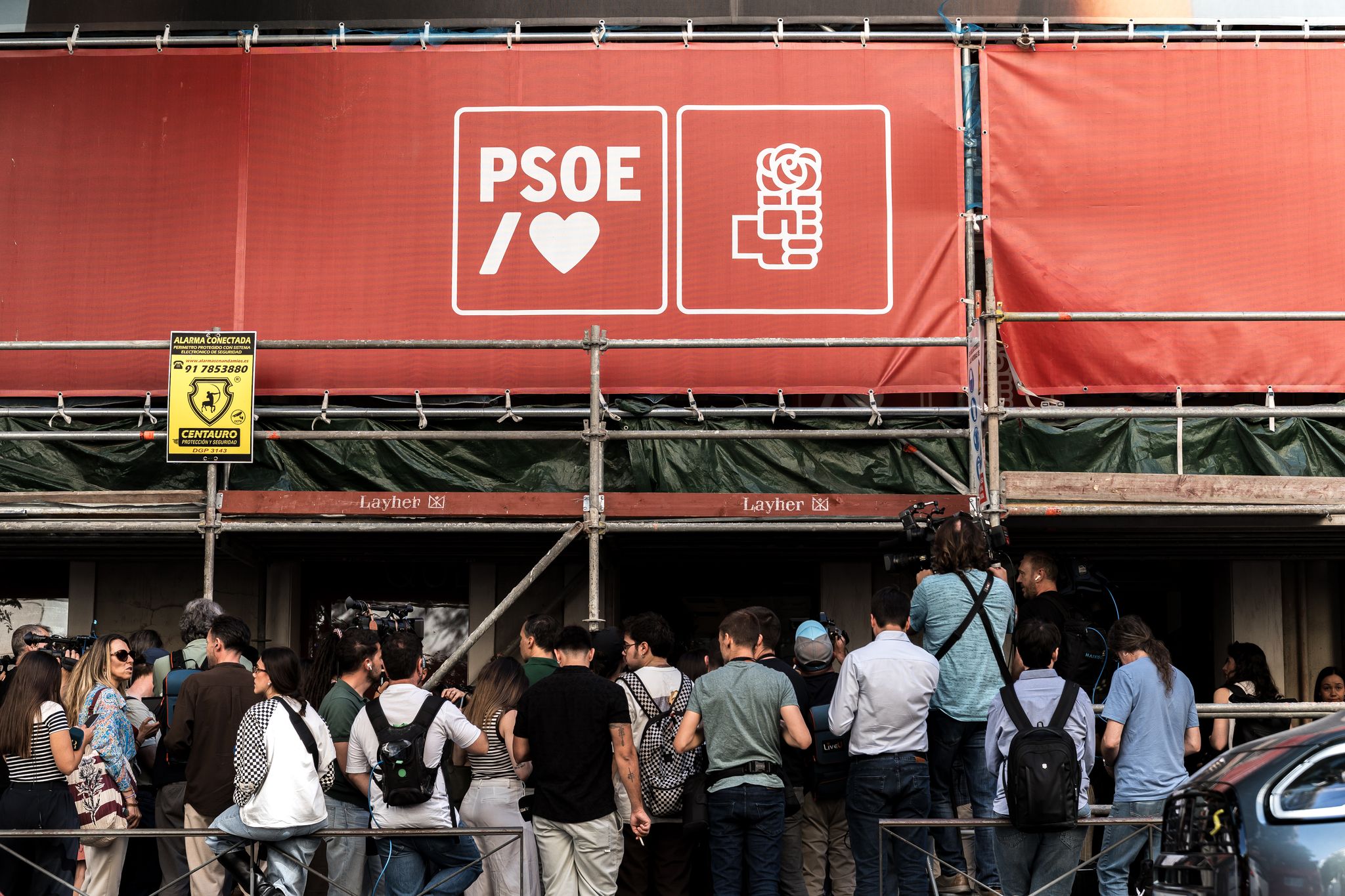 Polizeieinsatz bei Sanchez-Partei in Madrid