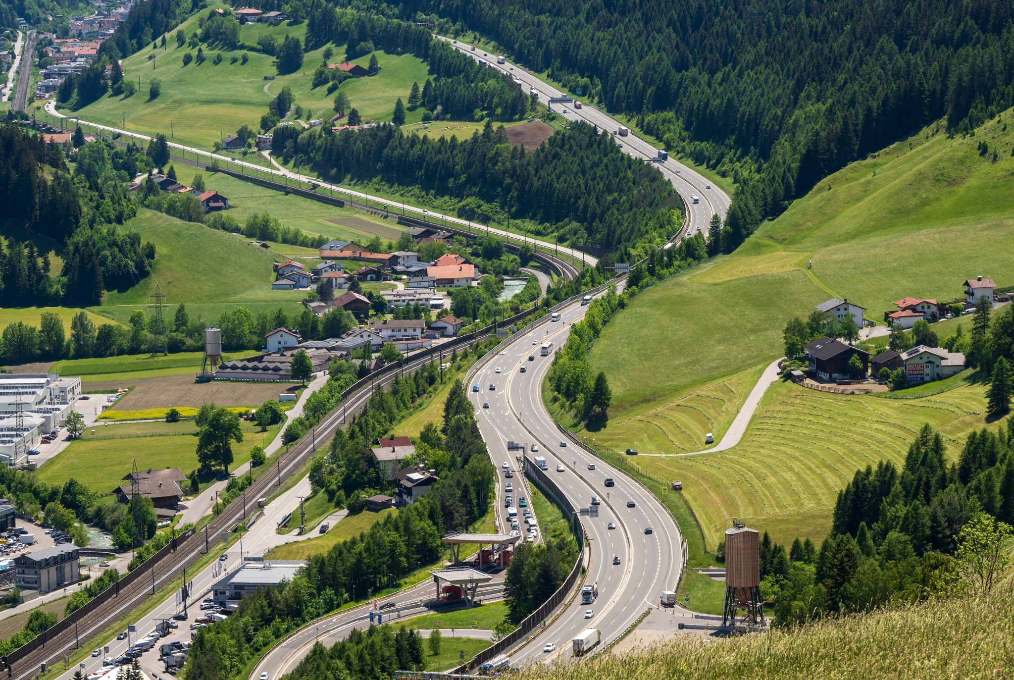 Vor der Demo auf der Brennerautobahn mit Totalsperre