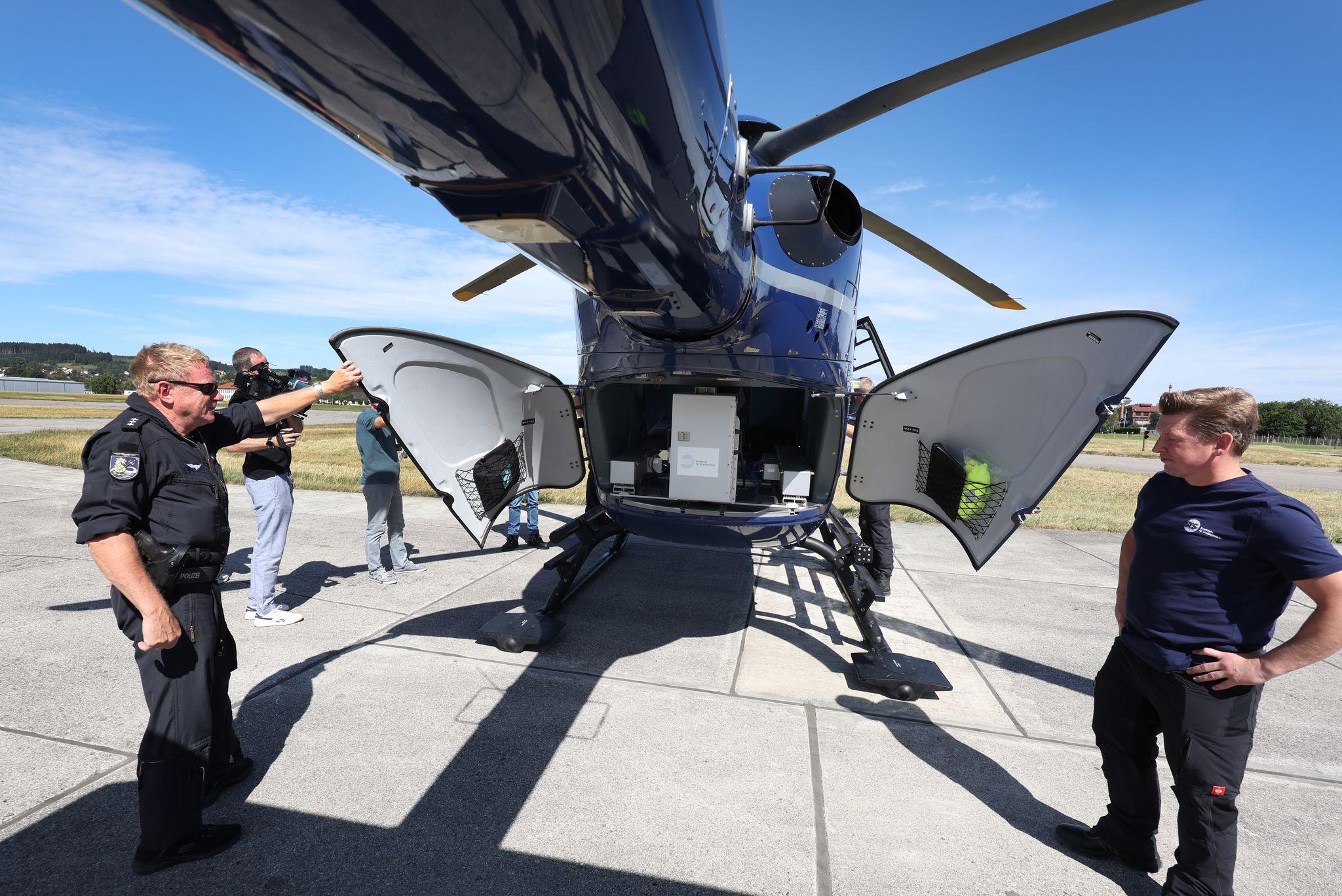 Messung von Radioaktivität aus Hubschrauber