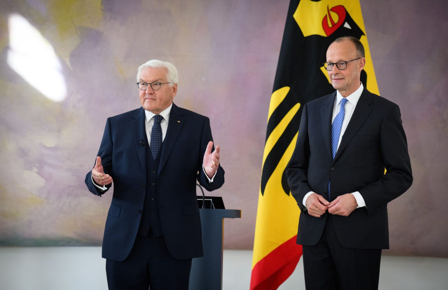 Frank-Walter Steinmeier und Friedrich Merz