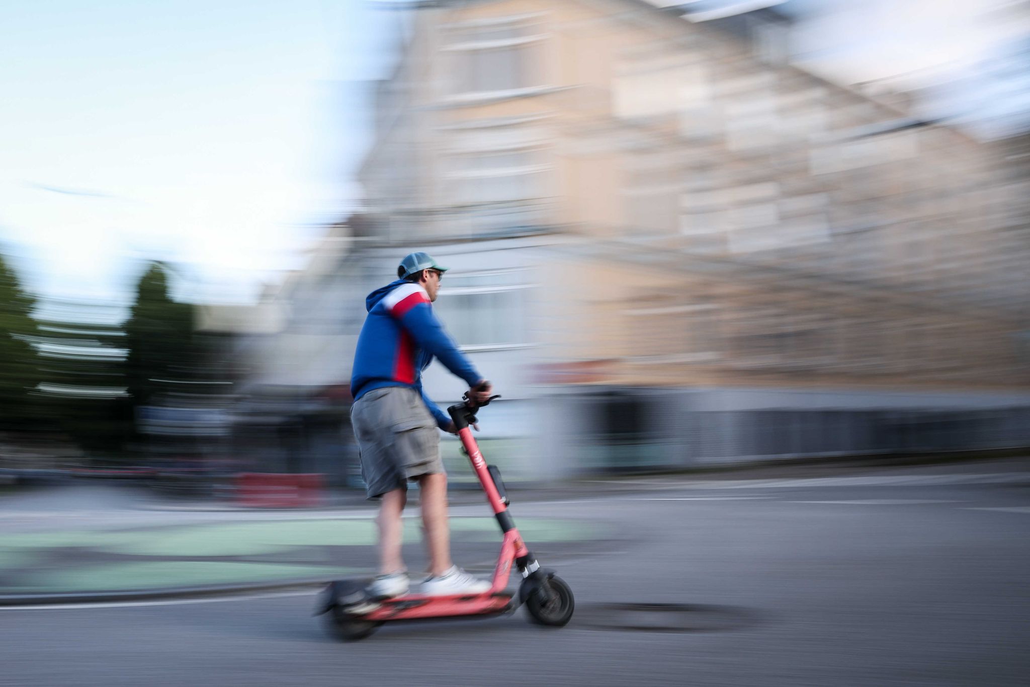 Fahrt mit E-Scooter