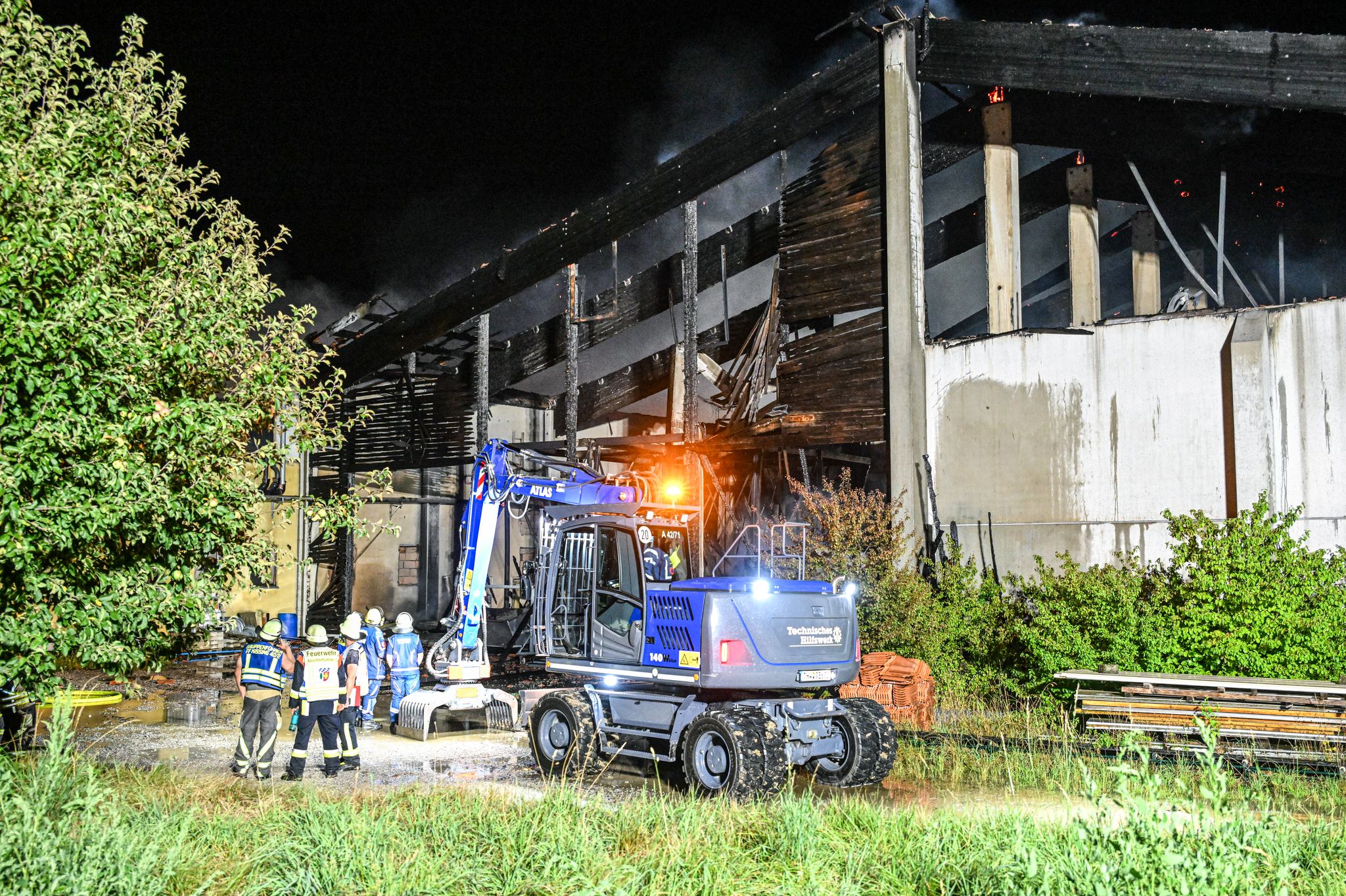Schweine sterben bei Brand in Ried im Landkreis Aichach-Friedberg