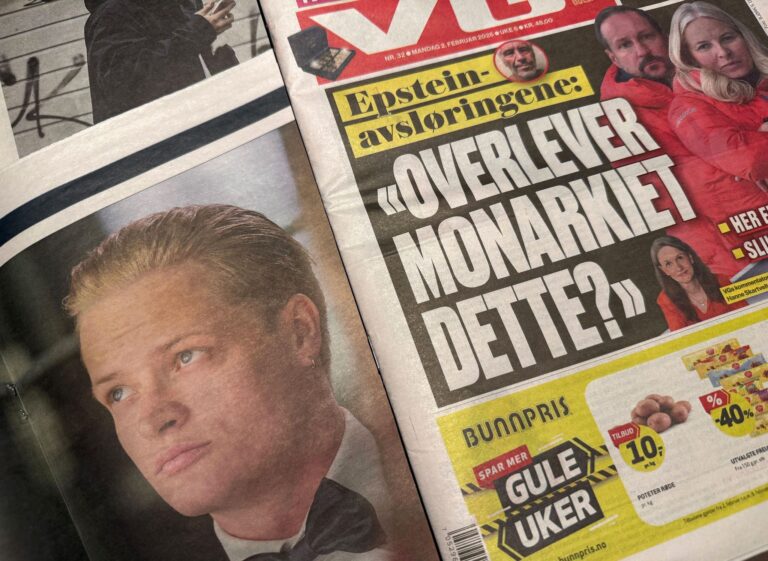 Norwegische Zeitungen berichten über die Königsfamilie