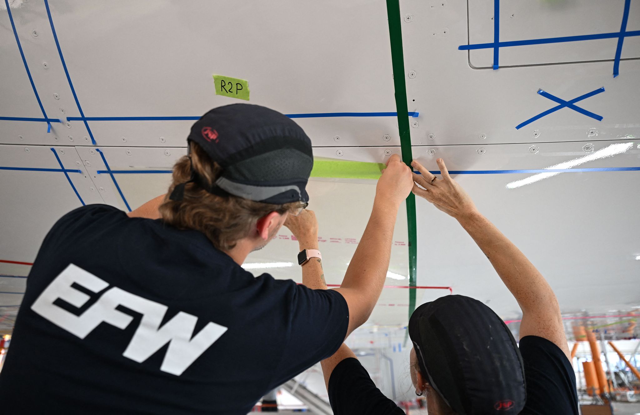 AeroSHARK-Installation an einem Airbus A330