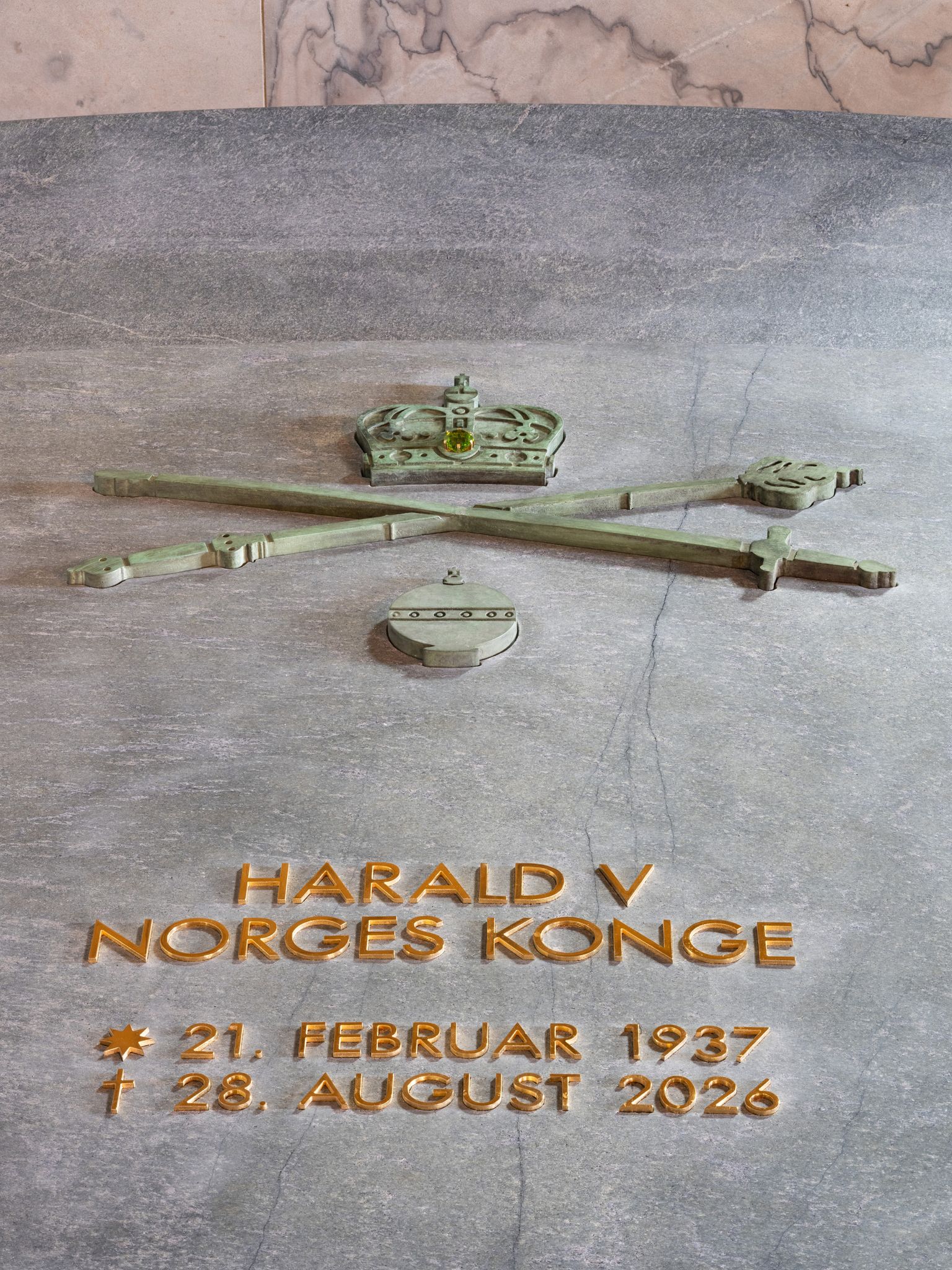 Sarkophag des norwegischen Königs Harald V.