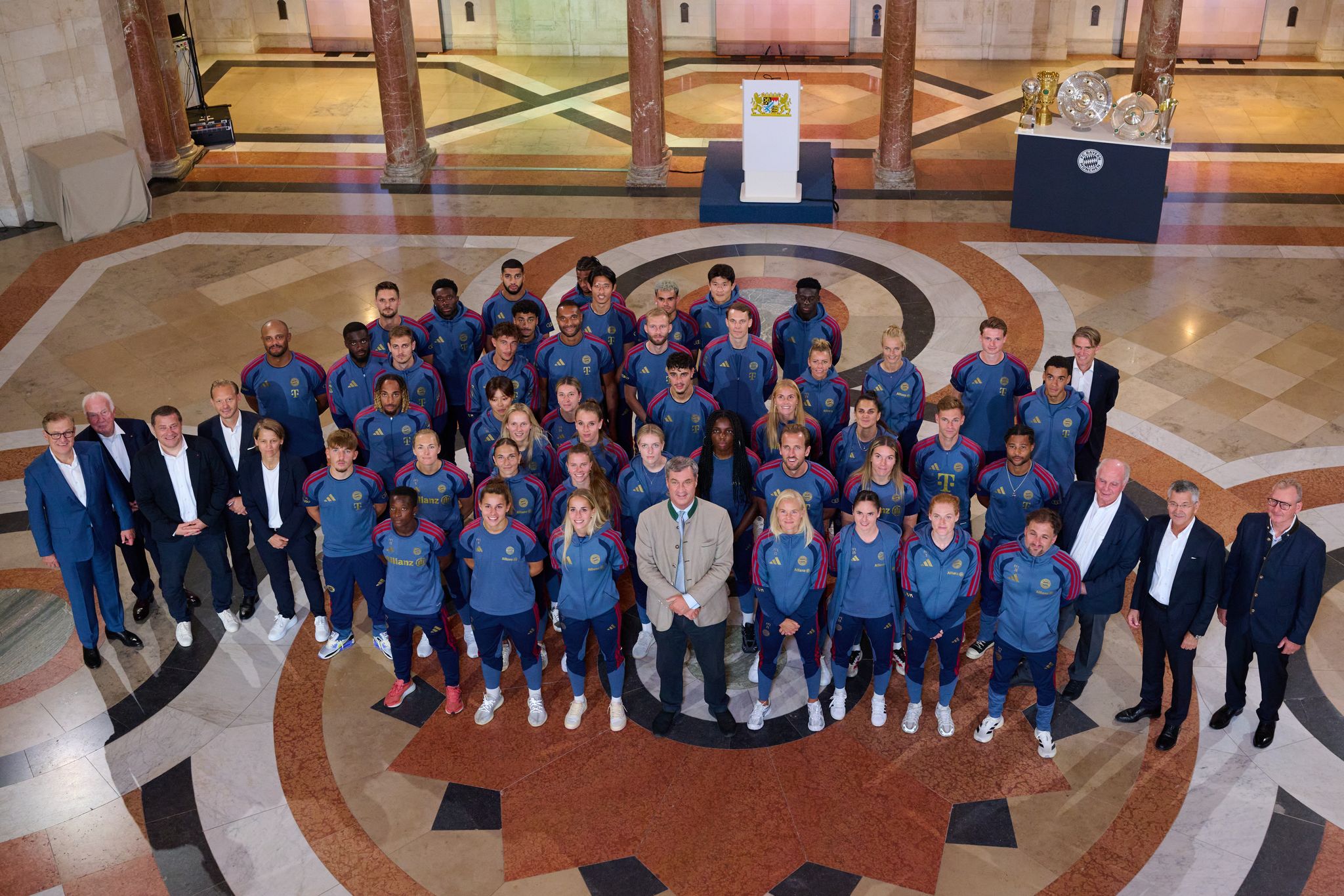 Empfang FC Bayern München in Staatskanzlei