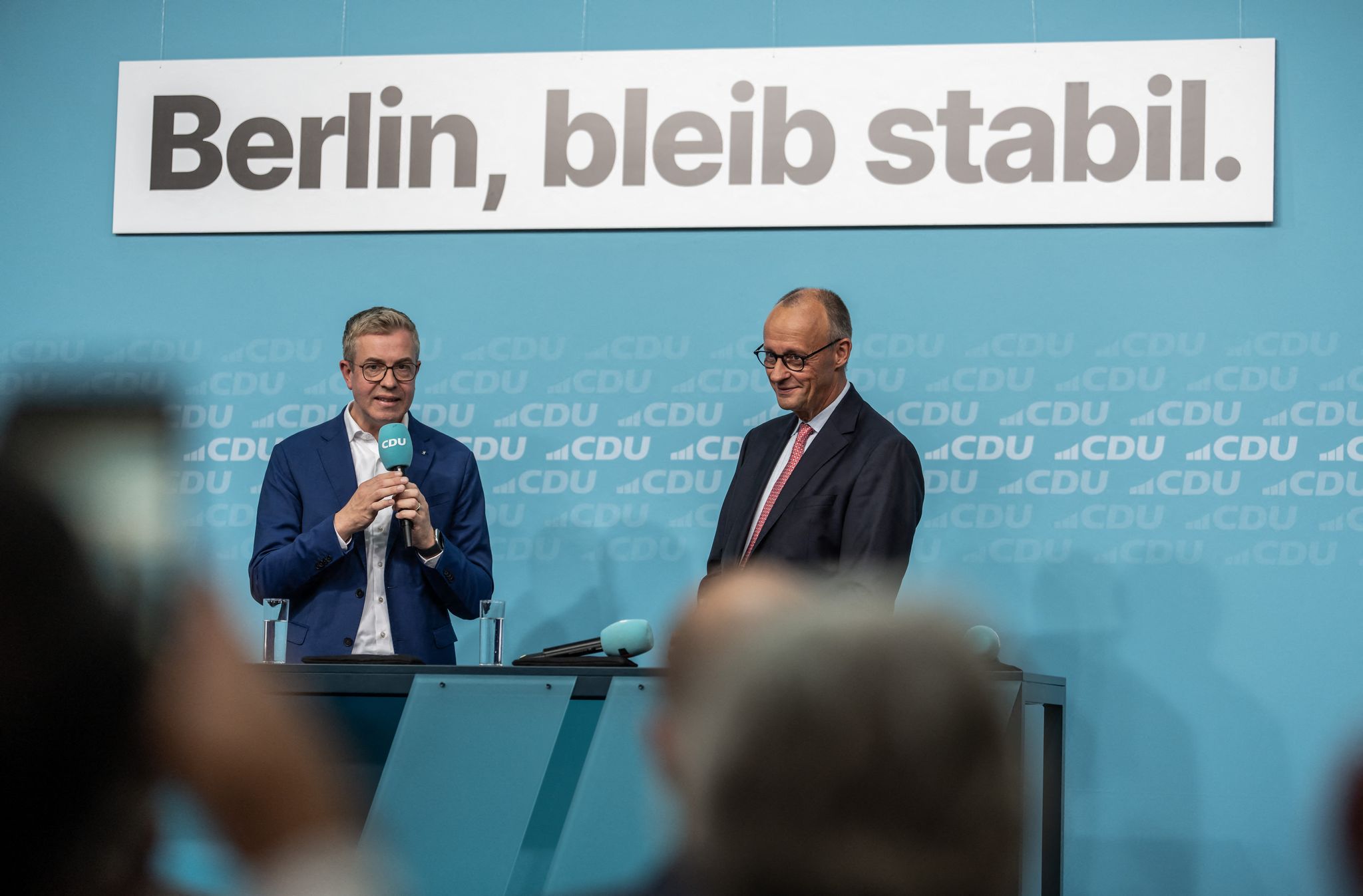 Kanzler Merz im Berliner Wahlkampf
