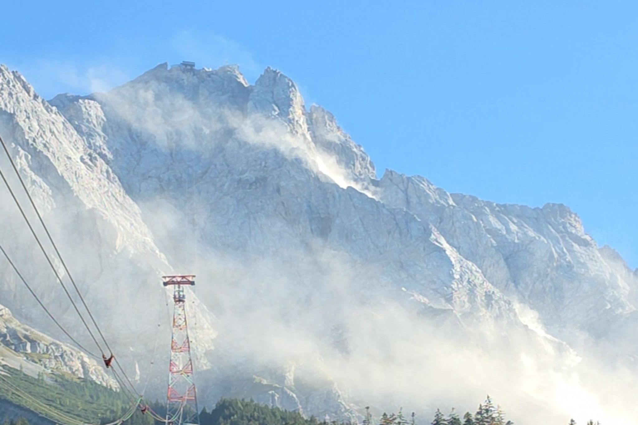 Großer Felssturz an der Zugspitze