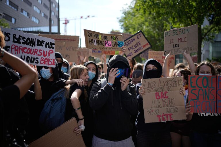 Schulproteste in Frankreich
