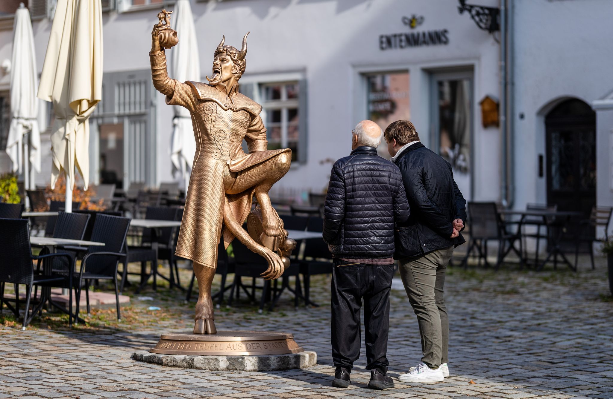 Teufelsstatue in Esslingen
