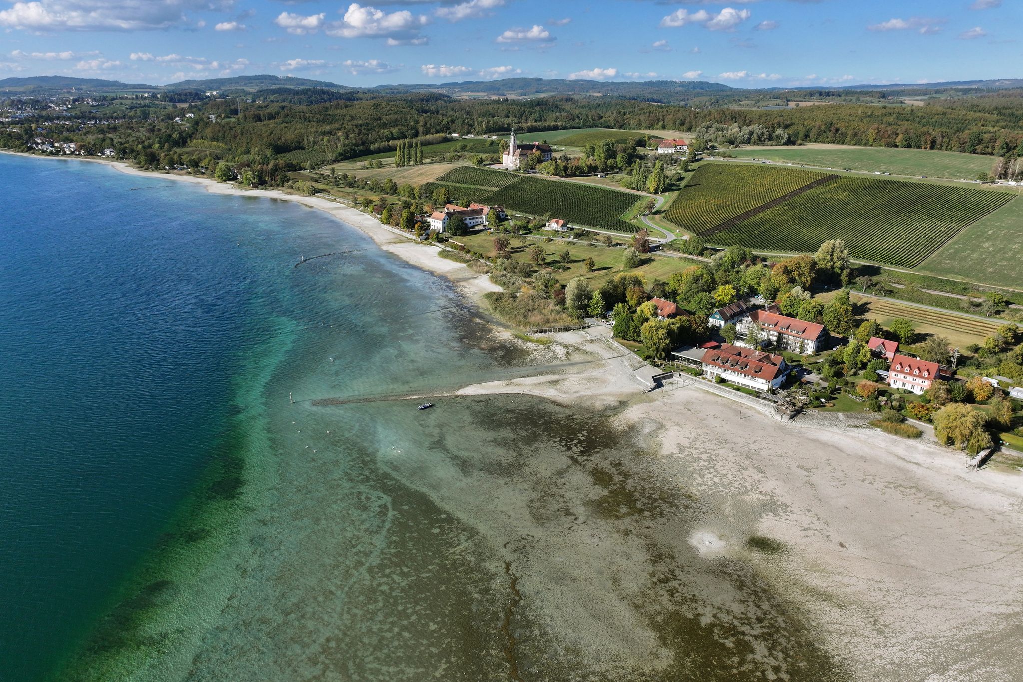 Niedrigwasser am Bodensee